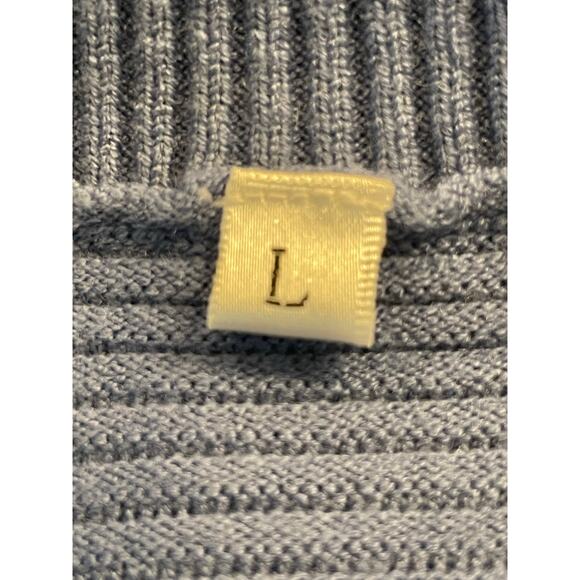Blue ribbed NWOT sweater soft and slouchy athleisure L - Picture 2 of 8